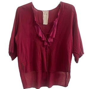Free People FP ONE Boho Lightweight Flowy Top Size Medium
